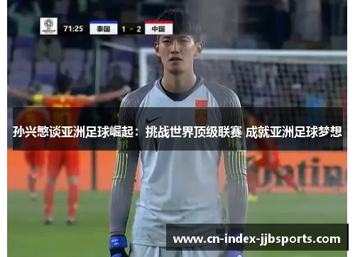 孙兴慜谈亚洲足球崛起：挑战世界顶级联赛 成就亚洲足球梦想